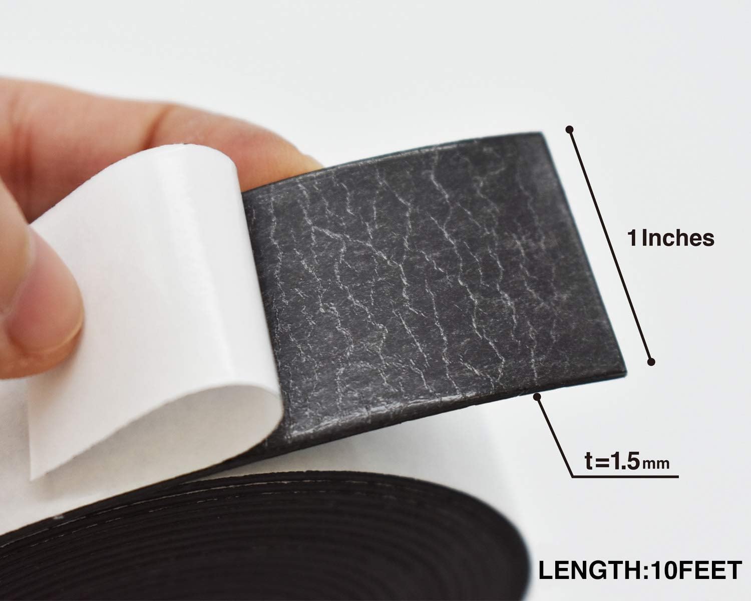 MagX Magnetic Tape with Adhesive 2.5cm×3m, Ultra Thick 1.5 mm, Magnetic Strip with Self Adhesive, Flexible Magnetic Roll Tape - Image 3