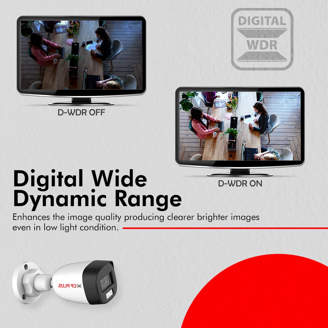 CP PLUS 2.4MP Full Color Guard+ Bullet Outdoor Security Camera | 3.6 mm Fixed Lens | Support Full-Color Starlight | Max 30fps at 2.4MP | Illumination Range of 20 Mtrs, IP67 - CP-GPC-TA24PL2-SE-0360 4