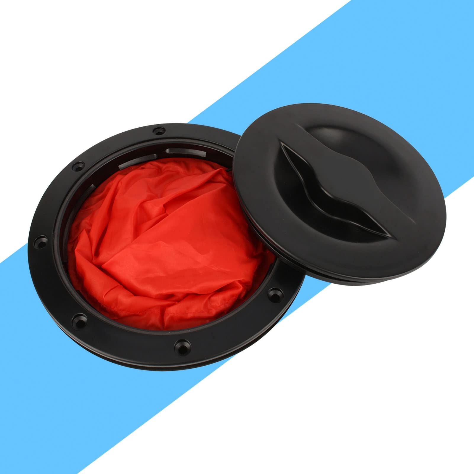 VGEBY Kayak Hatch Cover, Rotating 6-inch Kayak Hatch with Pockets (Outer Diameter 205 Inner Diameter 156 Height 38mm with Instructions) Boating Water Sports Water Sports