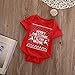 Newborn Baby Kids Snowmen My First Christmas Romper Jumpsuit Outfits Costume (6-12 Months, Merry Christmas)