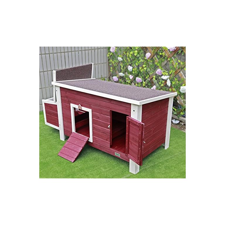 Petsfit Weatherproof Outdoor Chicken Coop with Nesting Box, Outdoor Hen