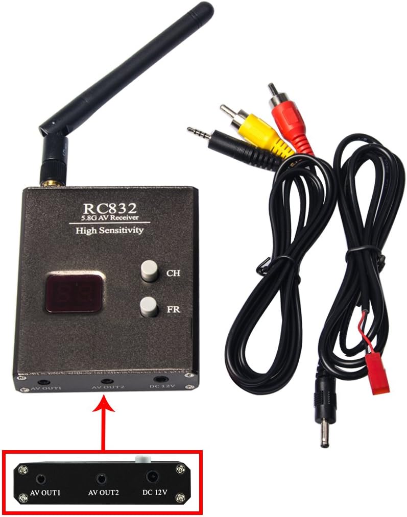 Wolfwhoop WR832 5.8GHz 40CH Wireless FPV Receiver for Racing Drone and Multicopter: Toys & Games