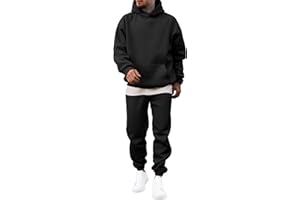 JMIERR Men's 2 Piece Outfits Hoodie Sweatshirt Tracksuit & Joggers Sweatpants Sweatsuit Set