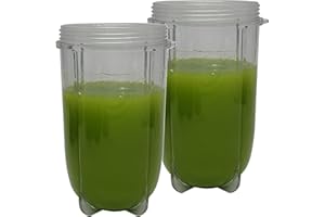 JOYMIXMAN Replacement large cup for magic bullet ，2pcs Tall 16oz Jar Cups Fits Original Magic Bullet Blender Juicer MB 1001 /MB 1001B/MBR-1701 /MBR-1702 /MBR-1101 /MB-BX1770-02/MBR-0301 (2, Tall cup)