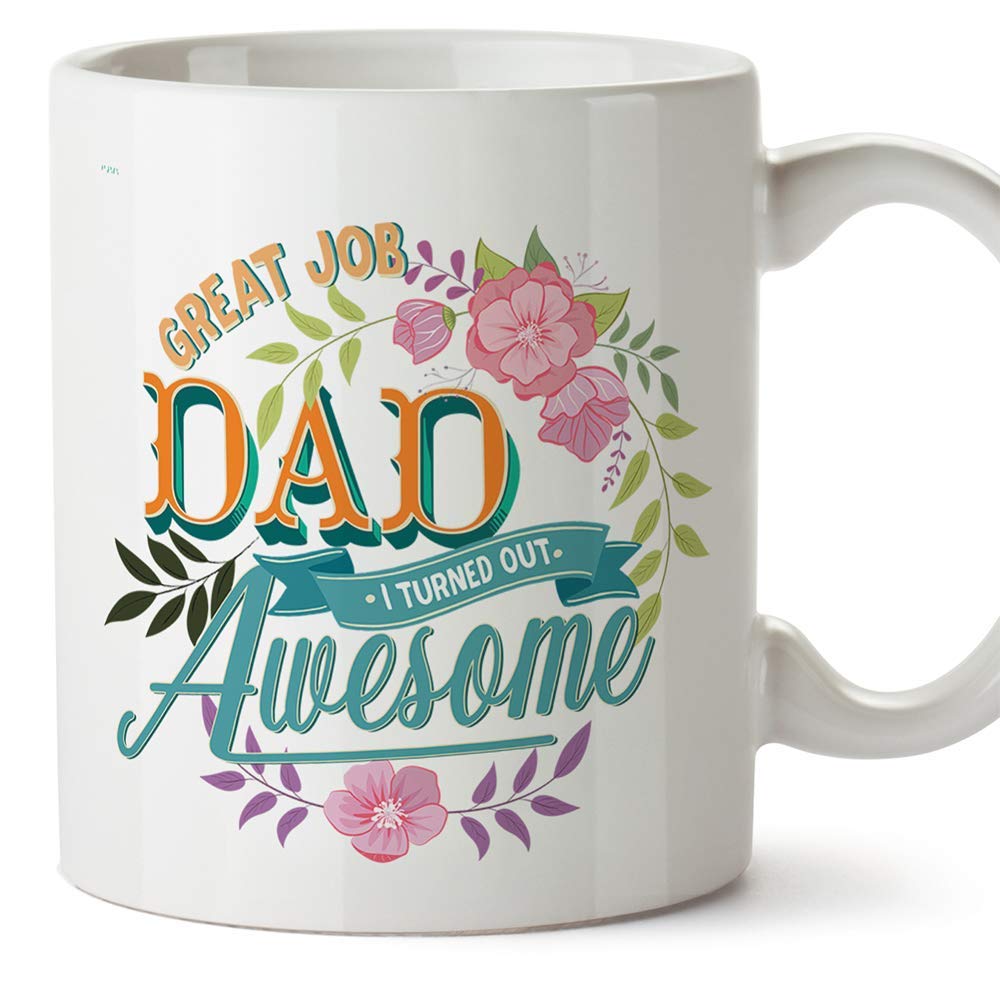 MUGFFINS Dad Mug - "Good Job" - Father's Day Gift/Present for Daddy - Tea/Coffee Ceramic Cup 11oz