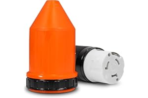 ONLINE LED STORE True Mods 50A RV Power Twist Lock Female Plug Receptacle Replacement Cord End Connector Kit with Cord Boot Protector Cover [NEMA SS2-50R 125/250V] [for 6/3+8/1AWG Power Wires] [ETL]