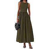 KIRUNDO Summe Sleeveless Maxi Dresses for Women 2026 Spring Wedding Guest A Line Tank Elegant Flowy Beach Long Sundress