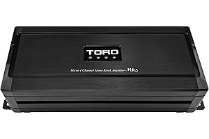 Toro Tech – MR3, 2000 Watts MAX – 800 Watts x 1 RMS 1Ω Stable Micro Sized Monoblock Car Amplifier Sound Quality Class D Desig
