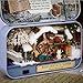 Box Theater Dollhouse, Mini Cabin Handicraft DIY Assemble Box House Kits Art Gifts Creative Room With String Light Tweezer Ruler For Kids Friends Birthday Valentine's Day (Winter Roam Around)