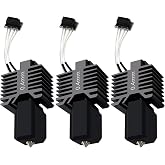 3 PCS P1S/P1P 0.4MM Upgraded Integrated Hotend Kit Hardened Steel Nozzle | Assembled Extruder Printhead Leak-Proof Heat Resistant with Thermistor Heater Cartridge Heat Block for Bambu Lab 3D Printer