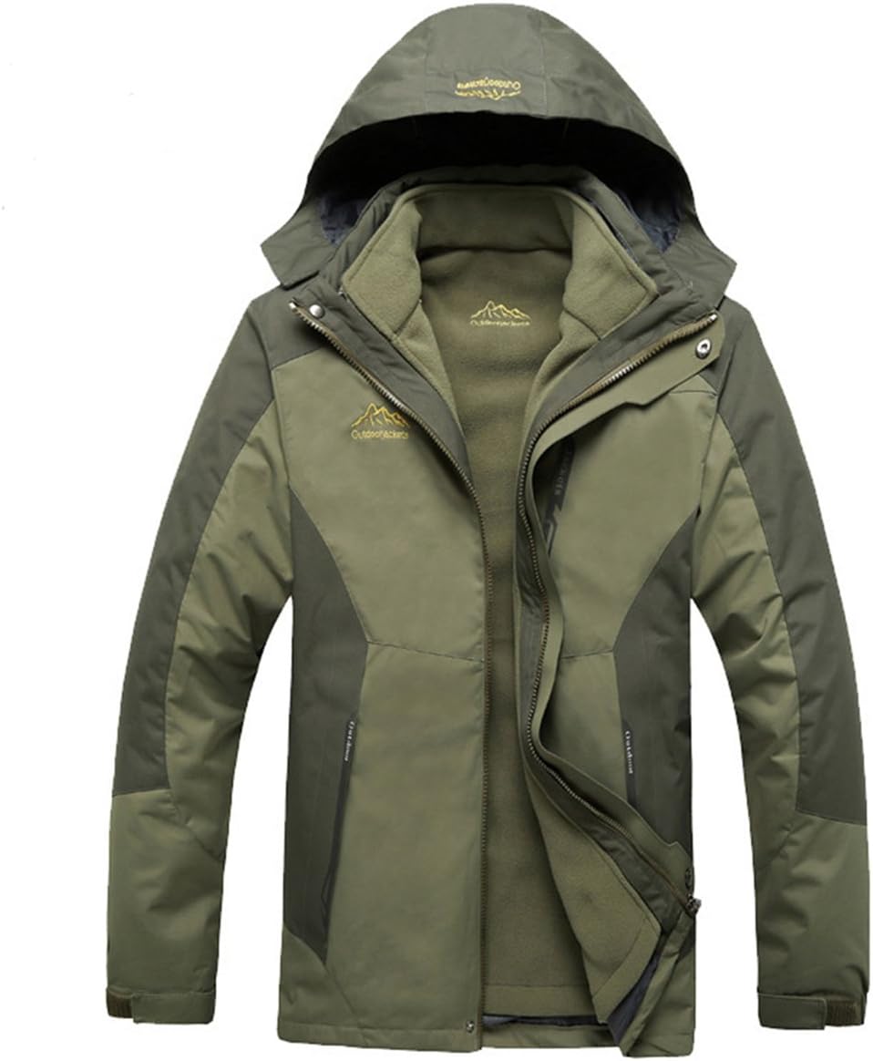 Ddstar Men's 3in1 Winter Coats Ski Fleece Jacket Mountain Sportswear Waterproof Jacket Hooded Windproof Raincoat Climbing Jackets Athletic Warm Jackets Coats