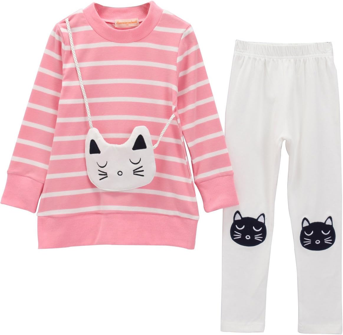 M RACLE Cute Little Girls' 2 Pieces Long Sleeve Top Pants Leggings Clothes Set Outfit