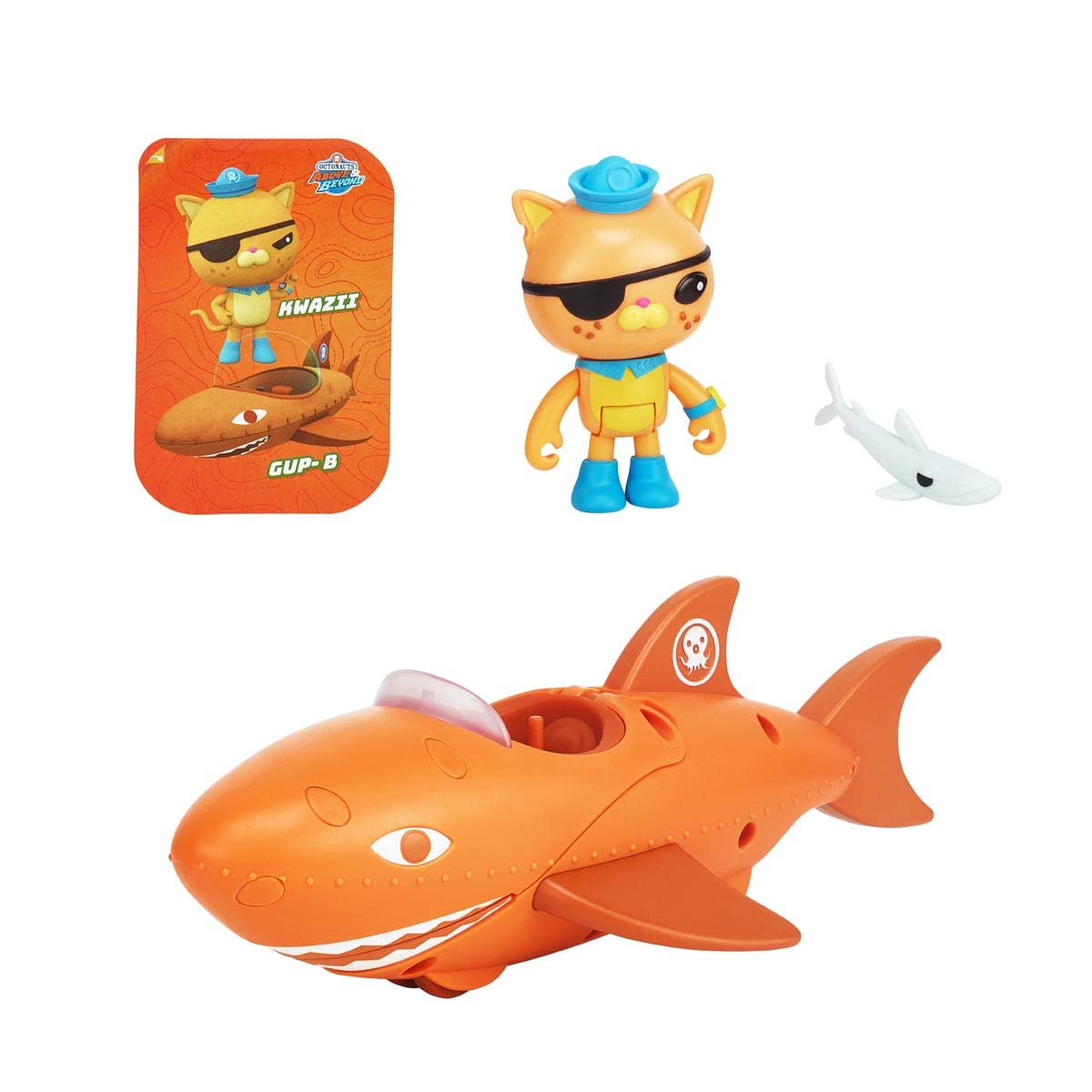 Octonauts 61106 Above & Beyond, Deluxe Toy Vehicle & Figure, Kwazii & Gup B Adventure Pack, Recreate Missions, 4 Piece Set