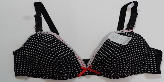 Amazon Co Jp 犬印本舗 Inujirushi ドット柄 ノンワイヤーブラ Br1239 Ll 黒 服 ファッション小物