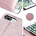 Karidge iPhone 13 Plus Case, iPhone 8 Plus Case, iPhone 7 Plus Wallet Case Karidge Glitter PU Leather 9 Credit Card Slot Cash Holder Hand Strap Kickstand Cover