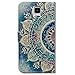 Galaxy S5 Case,Bcov Green Circular Mandala Wallet Flip Leather Cover Case with Credit Card Slot ID Card Holder Kickstand for Samsung Galaxy S5