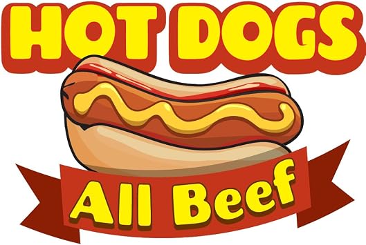 Amazon.com : Hot Dogs 12" Concession Decal Sign Cart Trailer Stand Sticker Equipment : Office Products