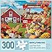 Bits and Pieces - 300 Large Piece Jigsaw Puzzle for Adults - Colors of The Season - 300 pc Fall, Autumn Scene Jigsaw by Artist Alan Giana