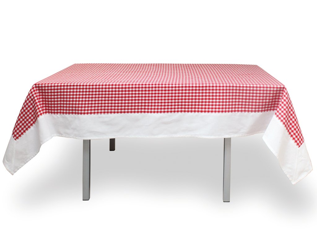 Soleil d'ocre Vichy Tablecloth 140 x 300 cm Red