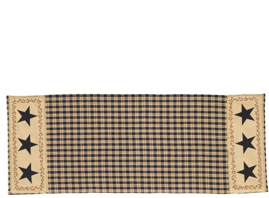 Best country table runner black stars