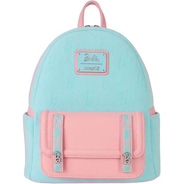Amazon.com | Loungefly Barbie Rose Gold Logo Convertible Backpack