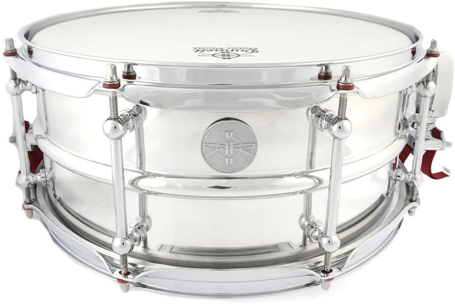 Dunnett 6.5x14 2N Polished Aluminum Beaded Modeling Snare Drum