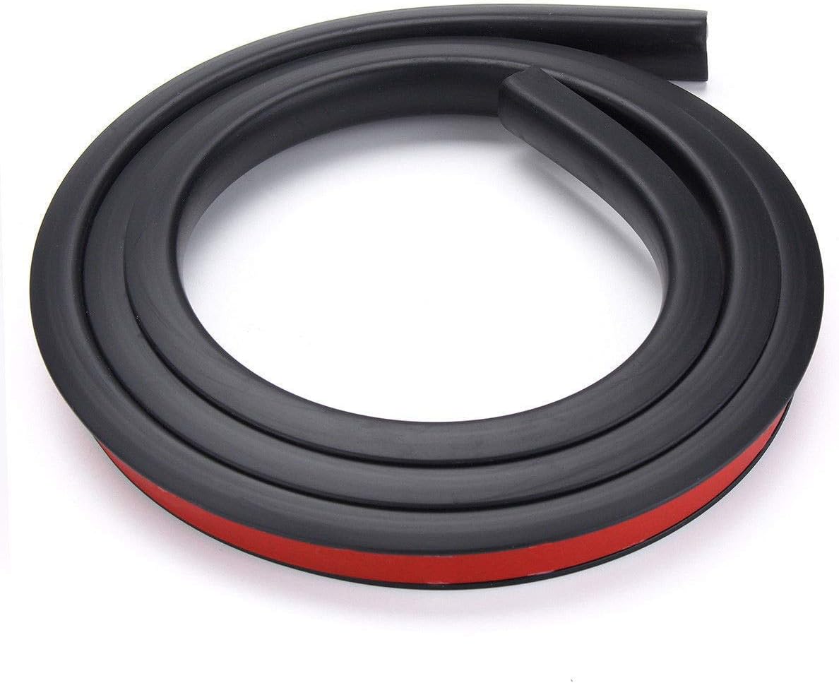 HugeAuto 2Pcs Universal Car Side Fender Wheel Eyebrow Arch Rubber Protector Mudguards,Black,1.5M - Image 5