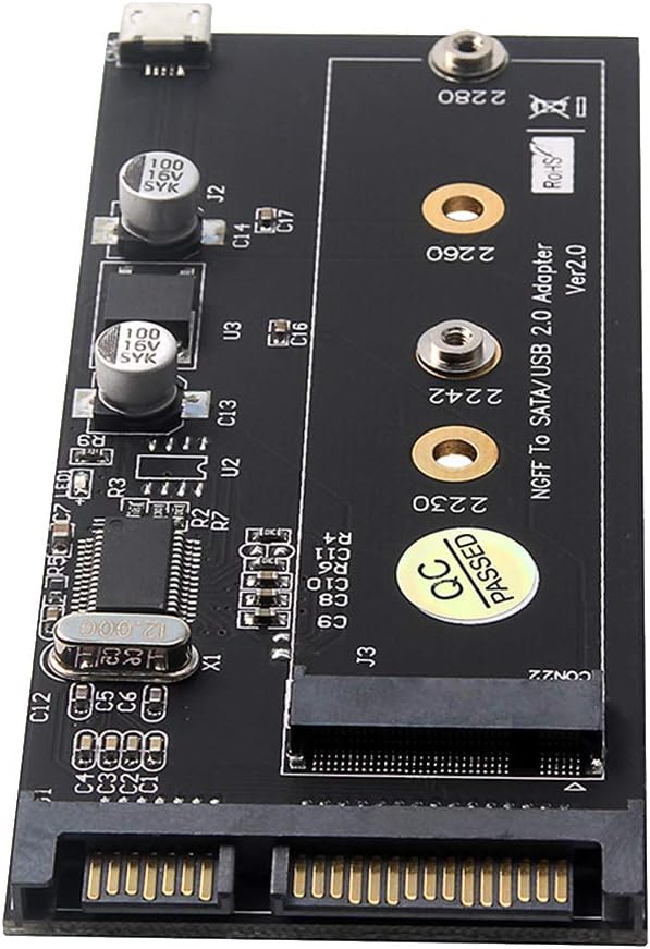 SDENSHI M2 NGFF SSD To 2.5" SATA With USB Port Adapter Expansion Card Converter