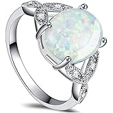Jude Jewelers Stainless Steel Oval Shape Created Opal Wedding Engagement Promise Anniversary Valentine Ring