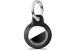 CMETTA 1|2|4 Pack Waterproof for AirTag Holder Case with Keychain, Ultra-Thin Lightweight PC Hard Shell, Swivel Buckle for Tracking Luggage, Bags, Backpacks, Keys, Pets, Suitcases (Black)