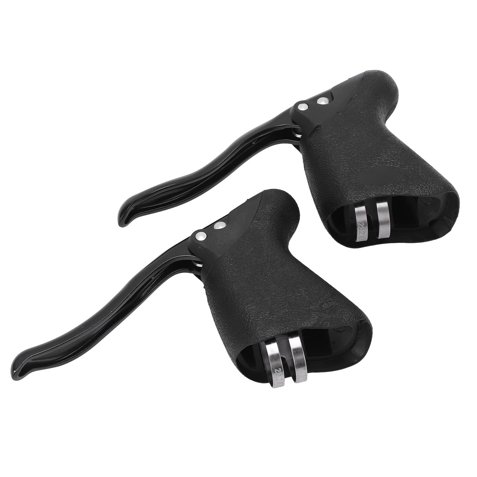 01 02 015 Bicycle Brake Levers,2pcs Adjustable Bike Brake Handles, Aluminium Alloy Anti-Skid Bike Brake Handle for Mountain Bike, Road Bike, Folding Bike Diameter 0.87-0.94in(Black)