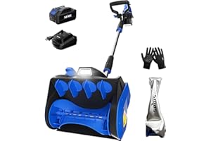 Cordless Snow Shovel, 20V 12-Inch Electric Snow Blower, Electric Snow Shovel with Directional Plate and LED Light, Snow Blowe
