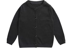 ILAVSUN Little Girl Knit Cardigan Sweater - Toddler Button Down School Uniforms Cardigan