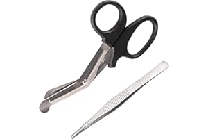 IronSeals 2 Pack Stainless Steel Medical First Aid Forceps and Serrated Forceps