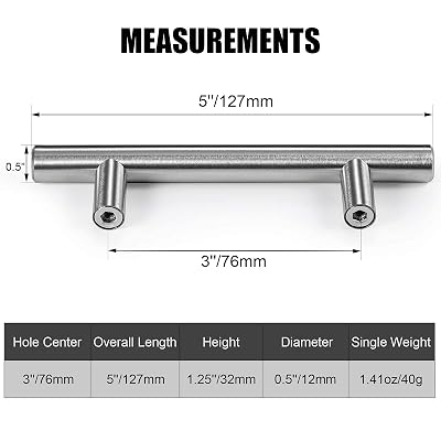 Buy Czc Home 6 Pack 5 Inch Cabinet Pulls Stainless Steel Drawer Handles 3 Hole Center Drawer Pulls And Door Knobs For Kitchen Dresser With 2 Sizes Screws Brushed Nickel Online In Turkey B08p2t8z1m