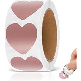 300 Pcs Heart Scratch Off Stickers Rose Gold Scratch Stickers Sheets Heart Sticker Self-Adhesive Labels ScratchOff Card for Raffle Ticket Games Creating Lottery Ticket