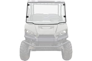 HJSIUTV Front Full Windshield Replacement for 2015-2021 Polaris Ranger Midsize 570 500 Crew EV ETX Scratch Resistant 1/4 Inch