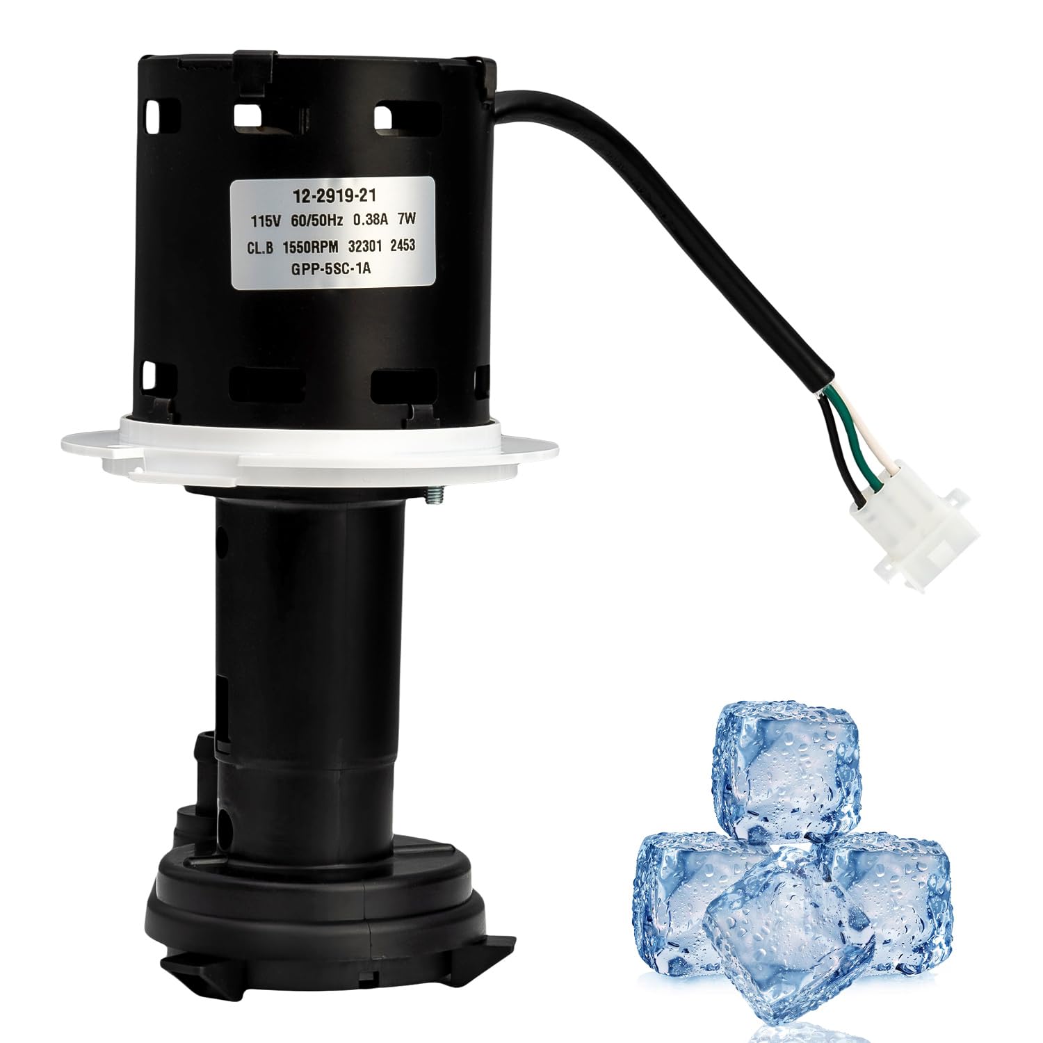 Photo 1 of 12-2919-21 Ice Machine Water Pump Compatible with Scotsman C0322MA-1 C0322MW-1 C0322SA-1 C0322SW-1 C0330MA-1 C0330MW-1 C0330SA-1 C0330SW-1, CU1526, CU3030 Series Replace SZ12-2919-21, 803369, 12291921