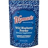 Wyman's Wild Blueberry Powder - 100% Wild Blueberries, No Sugar Added, Antioxidant Activity, Resealable Pouch - 8oz