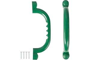 BARCALOO Playground Safety Handles - Outdoor Green Grab Handle Bars, Tree House Accessories, for Backyard Playset and Playground Equipment Replacement Safety Parts for Monkey Bars, Jungle Gym, and More