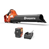 Husqvarna 230iB Battery Powered Cordless Leaf Blower, 136-MPH 650-CFM Electric Leaf Blower with Brushless Motor and Quiet Ope