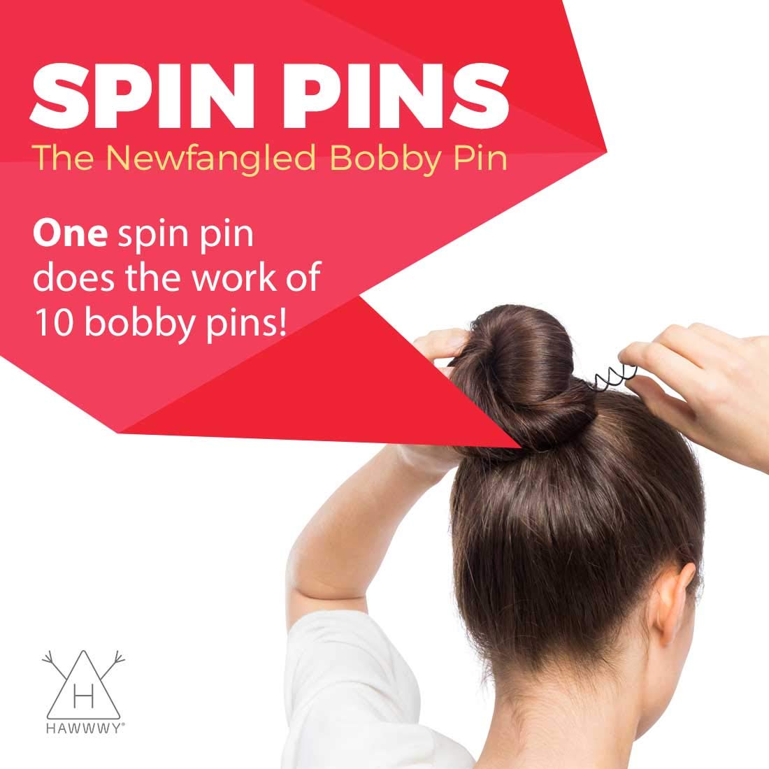 Hawwwy Spiral Bobby Pins 8 Pack Spin Pins, Easy & Fast Bun Maker Twist Hair Pins for Women Kids, Updo Hair Accessories, Messy Bun Tool, Perfect Small Bun Bobbypins Bobbie Fashion (Black 2 Inches) : Beauty