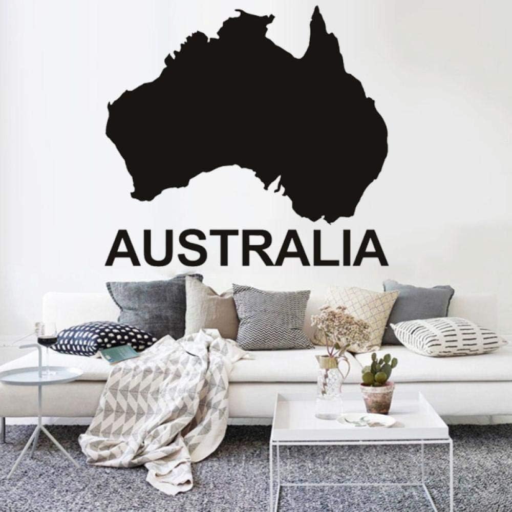 Australia Map Wall Sticker Bedroom Decor Accessories Vinyl Nursery Interior Wall Decals Modern Office School Decoration 91x84cm Amazon Co Uk Diy Tools