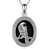 AXOMY Black Onyx Necklace Raven/Phoenix/Peacock Necklace Gothic Jewelry Gifts for Women Men