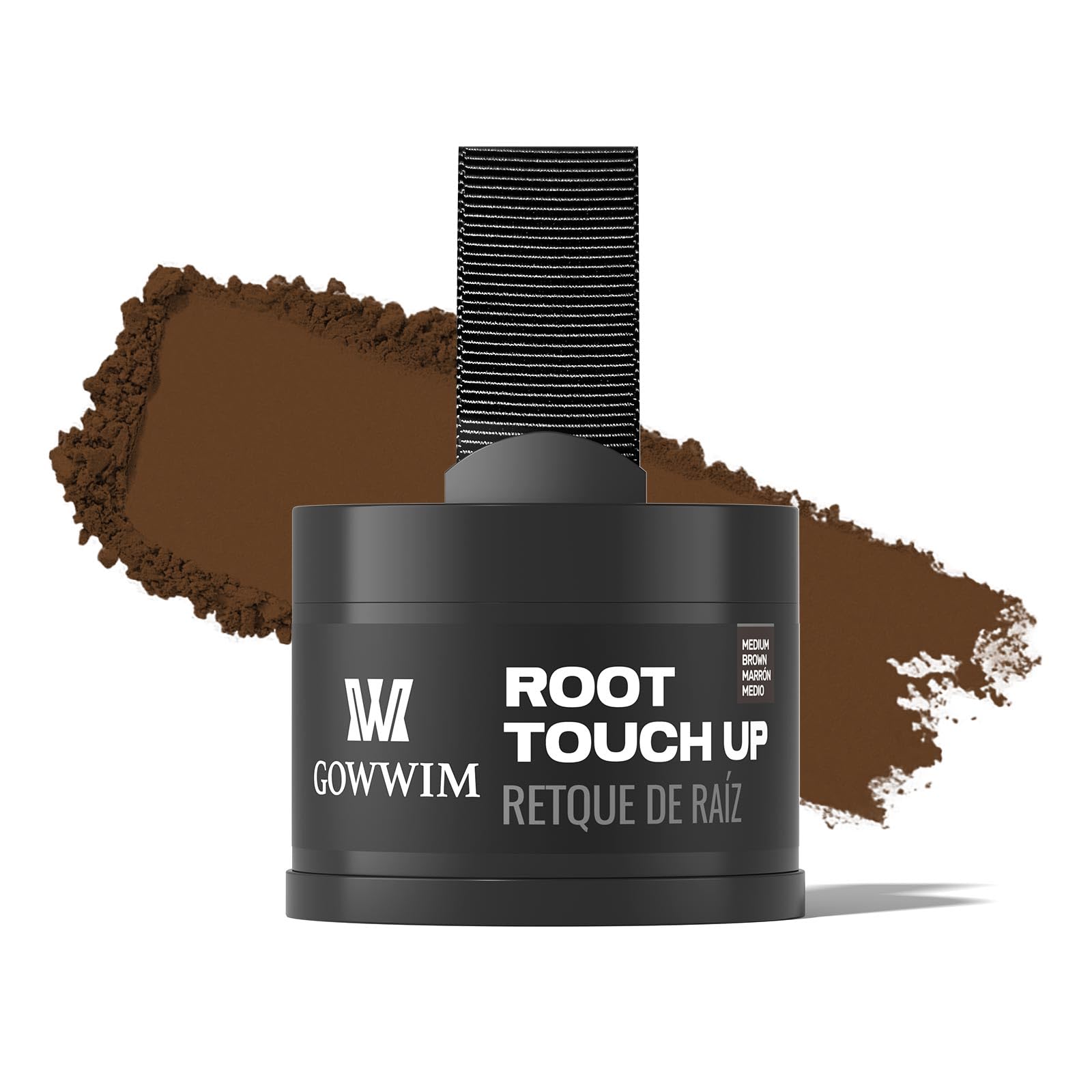 Gowwim Root Touch up Powder, Instantly Gray Hair Cover up Hairline Powder for Women & Men Waterproof and Sweatproof Root Cover Up Long-Lasting for Thinning & Loss Hair