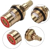 FiTspi 2Pcs 3/4 Inch Bath Tap Cartridges Quarter Turn Replacement view 5