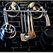Stainless Steel Gourmet Kitchen 23.25 Inch Wall Rail Pot Pan Utensil Lid Rack Storage Organizer with 10 S Hooks