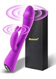 G Spot Rabbit Vibrator Adult Sex Toys with Bunny Ears for Clitoris Stimulation, PALOQUETH Waterproof Personal Dildo Vibrator Clit Stimulator 9 Vibration Modes Quiet Dual Motor for Women Rechargeable