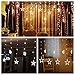 Led Star Curtain Lights, Moon Star String Light 138 LEDs 250CM Length with 8 Modes Plug in Fairy Lights Christmas Window Curtains Light for Home Decoration (Multicolor)