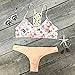 CUPSHE Fashion Women's Fresh Floral Crochet Splicing Padding Bikini Bathing Suit